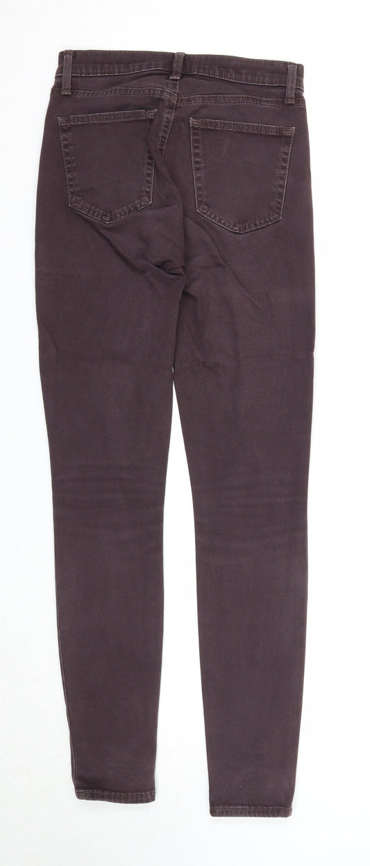 Gap Womens Purple Cotton Skinny Jeans Size 25 in Regular Zip