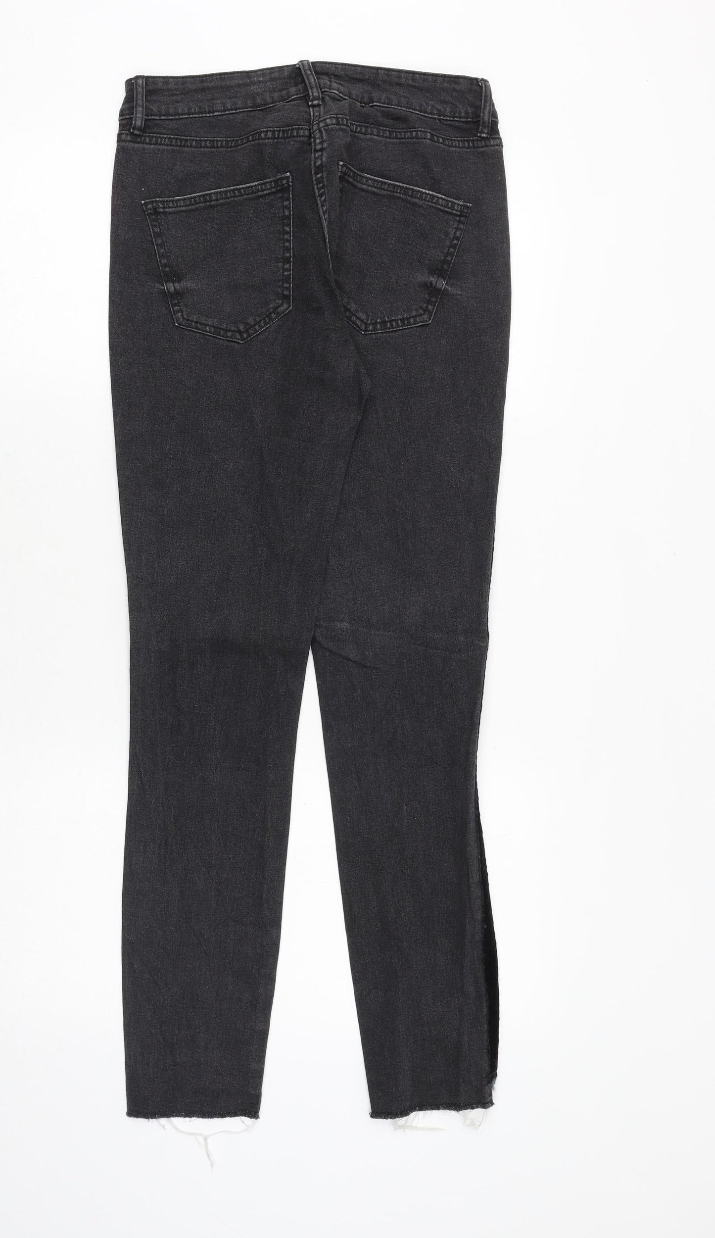 Blue Motion Womens Grey Cotton Skinny Jeans Size 8 Regular Zip