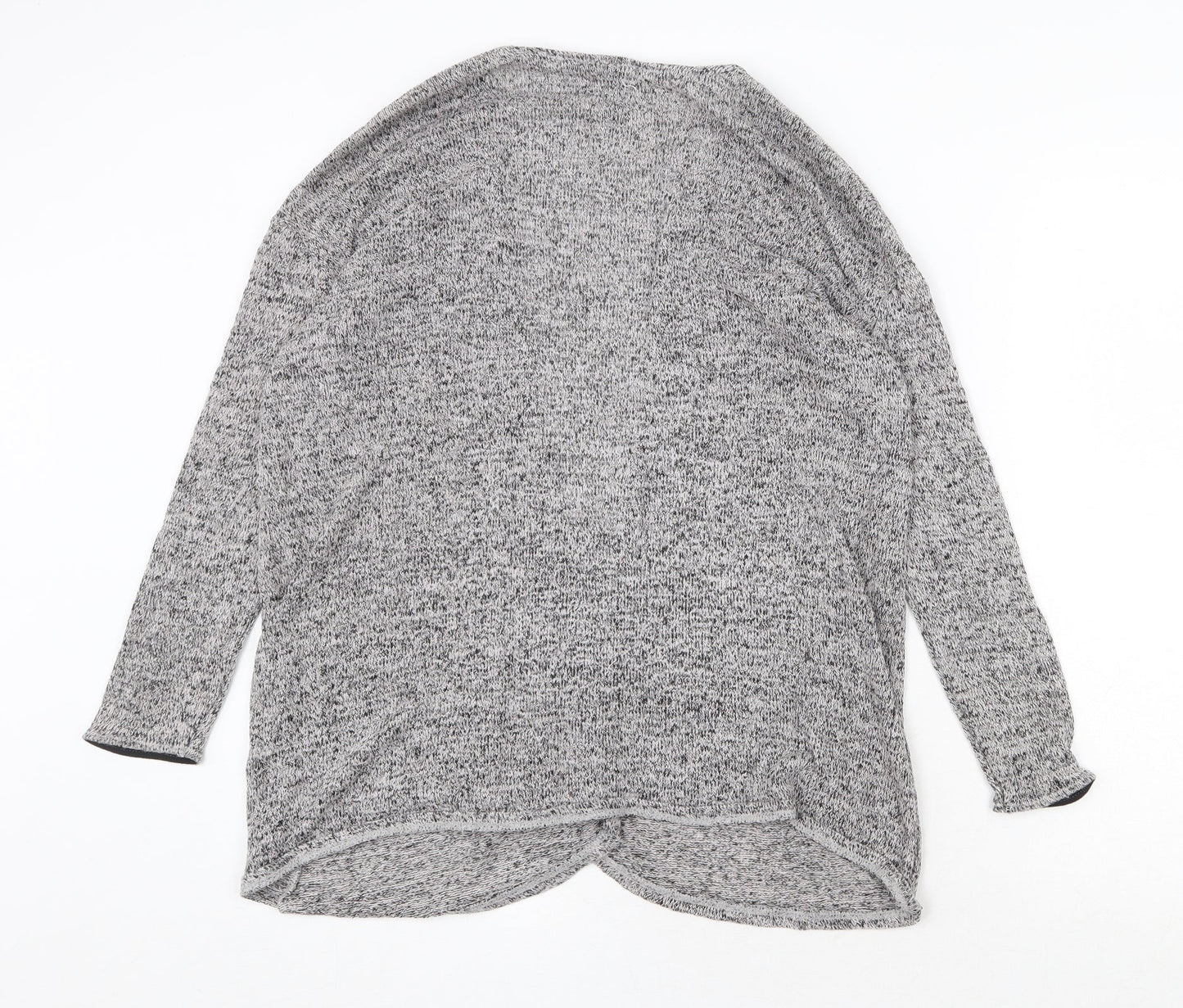 H&M Womens Grey V-Neck Acrylic Cardigan Jumper Size S