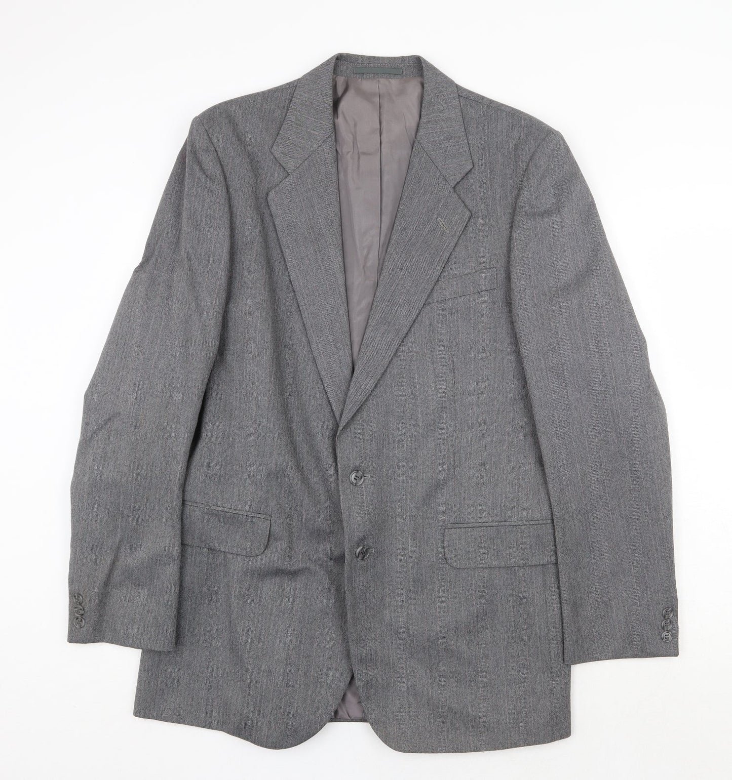 St Michael Mens Grey Wool Jacket Suit Jacket Size 40 Regular