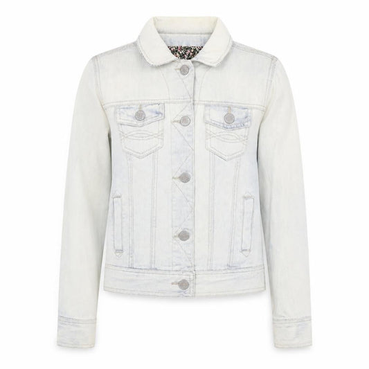 Denim & Co. Womens Blue Jacket Size 8 Button