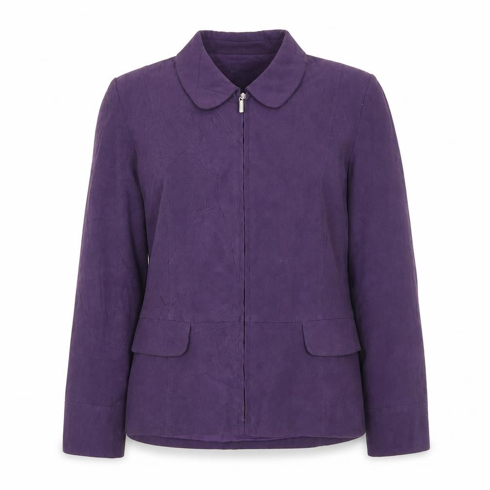 Damart Womens Purple Jacket Size 14 Zip