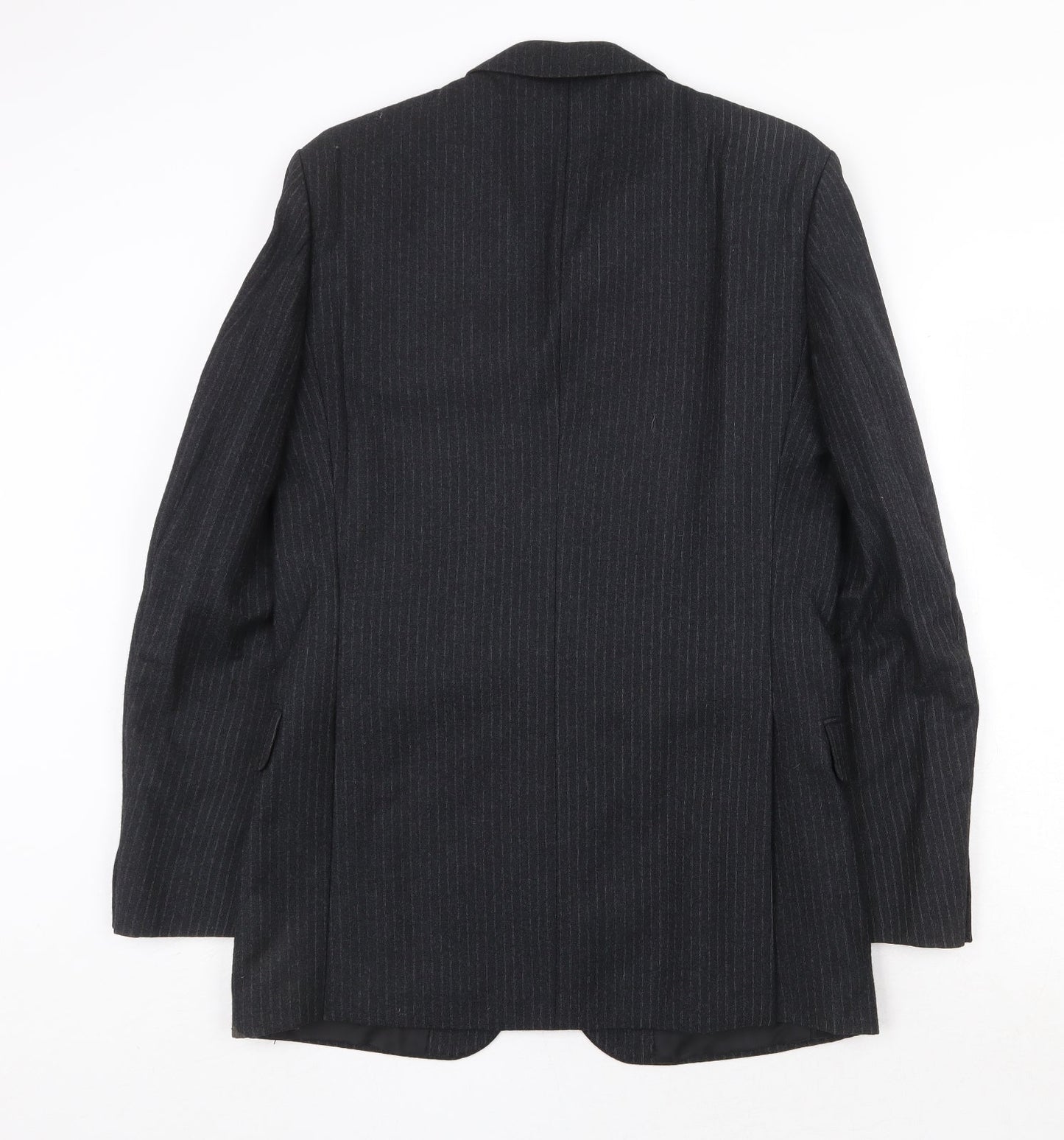 Mr Harry Mens Grey Striped Wool Jacket Suit Jacket Size 40 Regular