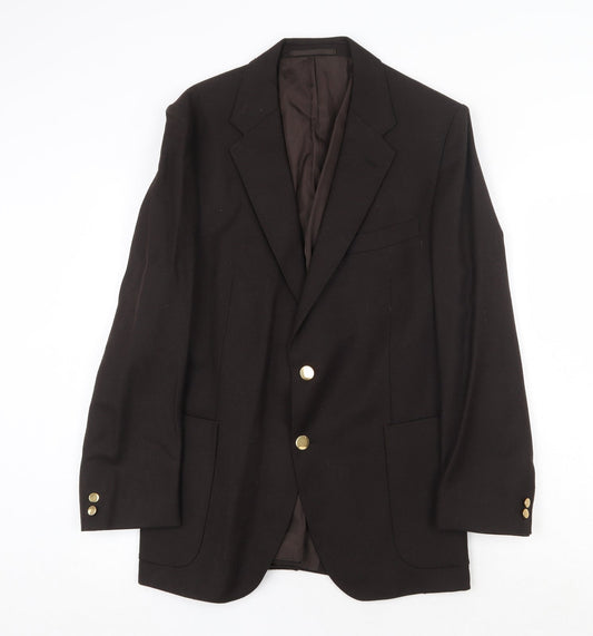 St Michael Mens Brown Wool Jacket Suit Jacket Size 42 Regular