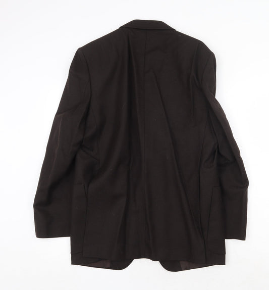 St Michael Mens Brown Wool Jacket Suit Jacket Size 42 Regular