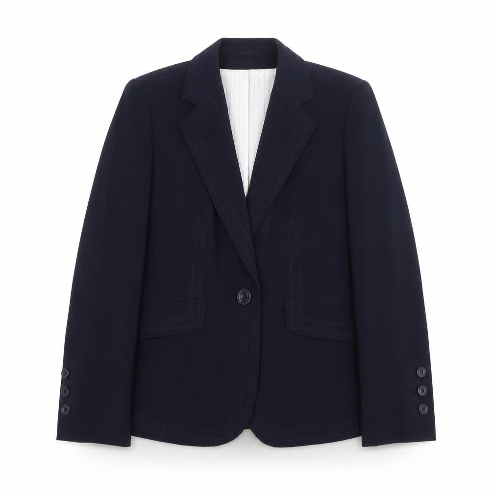 Marks and Spencer Womens Blue Polyester Jacket Suit Jacket Size 12