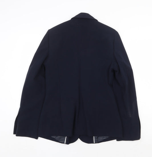Marks and Spencer Womens Blue Polyester Jacket Suit Jacket Size 12