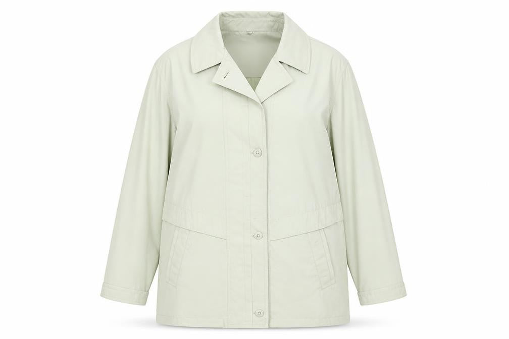 Telemac Womens Beige Jacket Size 14 Button
