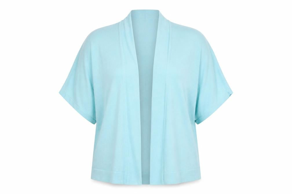 Marks and Spencer Womens Blue V-Neck Viscose Cardigan Jumper Size 14