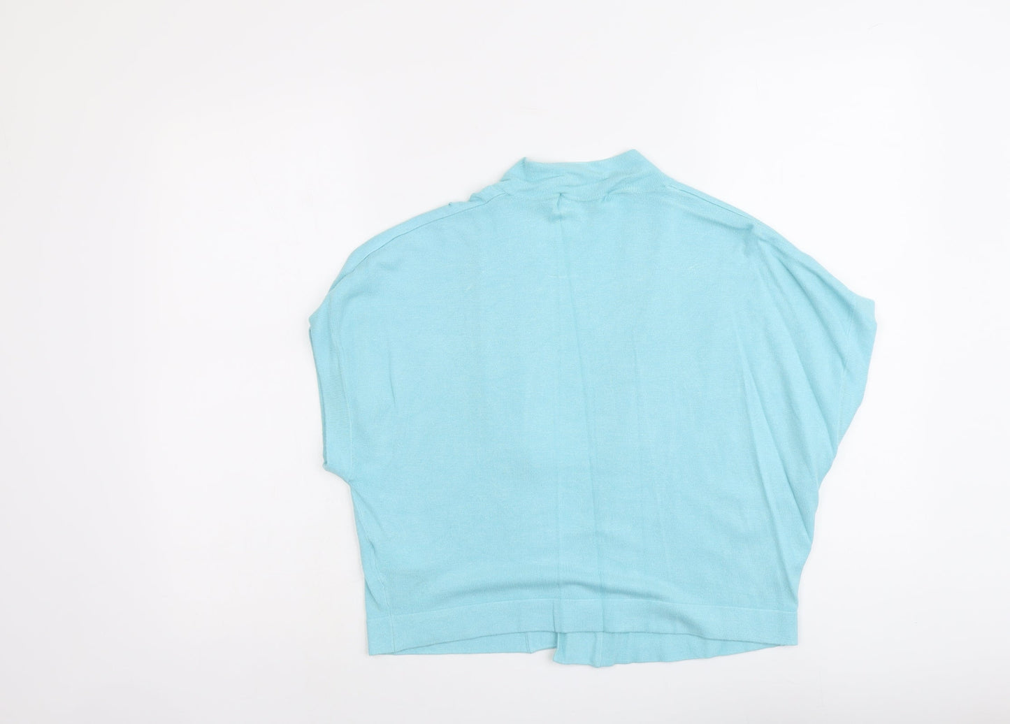 Marks and Spencer Womens Blue V-Neck Viscose Cardigan Jumper Size 14