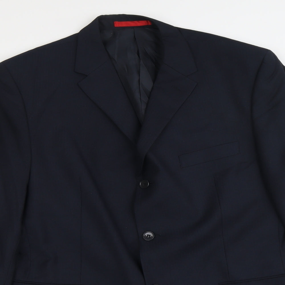 Burton Mens Blue Polyester Jacket Suit Jacket Size L Regular