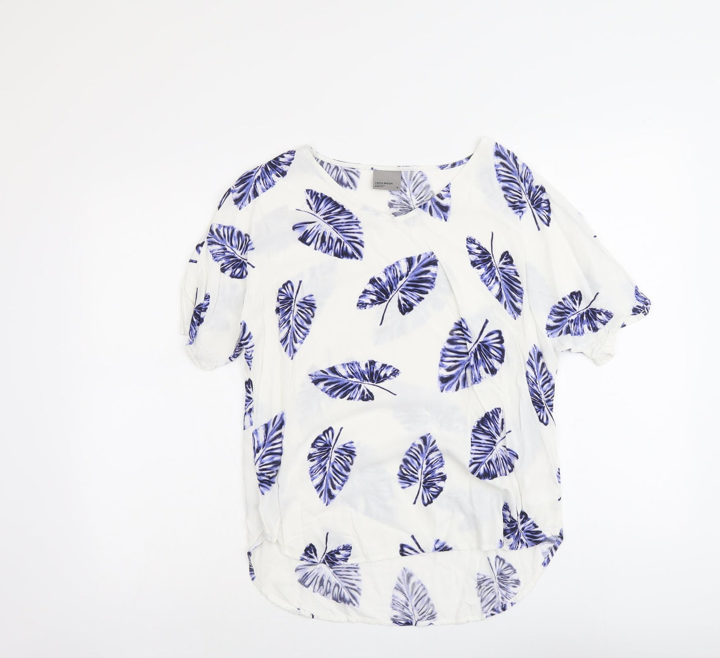 Womens UK Size M VERO MODA White Viscose Blouse