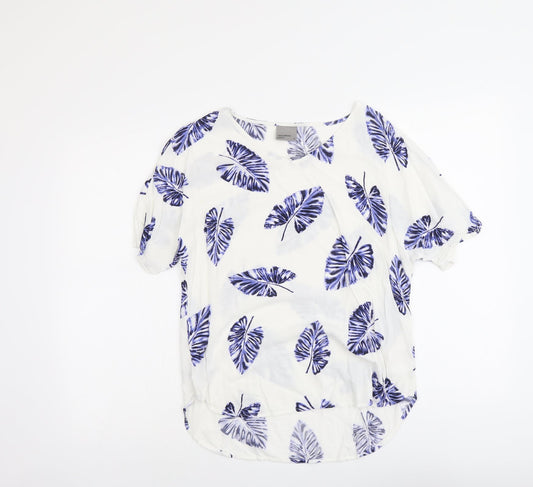 Womens UK Size M VERO MODA White Viscose Blouse
