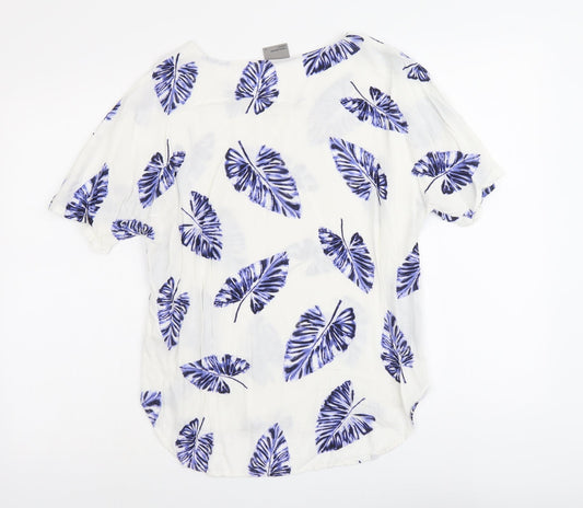 Womens UK Size M VERO MODA White Viscose Blouse