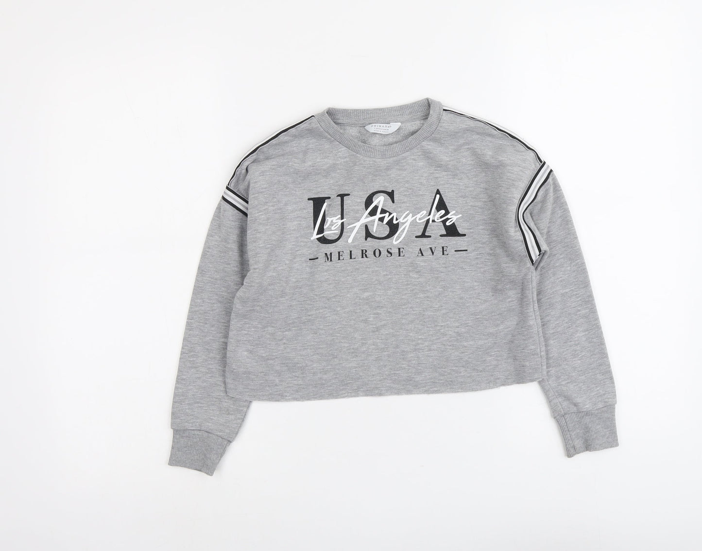 Primark Girls Grey Polyester Pullover Sweatshirt Size 7-8 Years Pullover