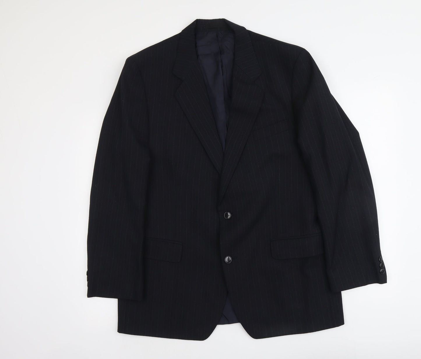 Marks and Spencer Mens Black Polyester Jacket Suit Jacket Size L Regular