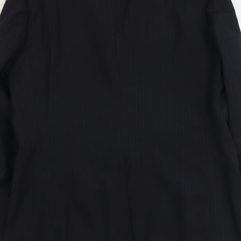 Marks and Spencer Mens Black Polyester Jacket Suit Jacket Size L Regular