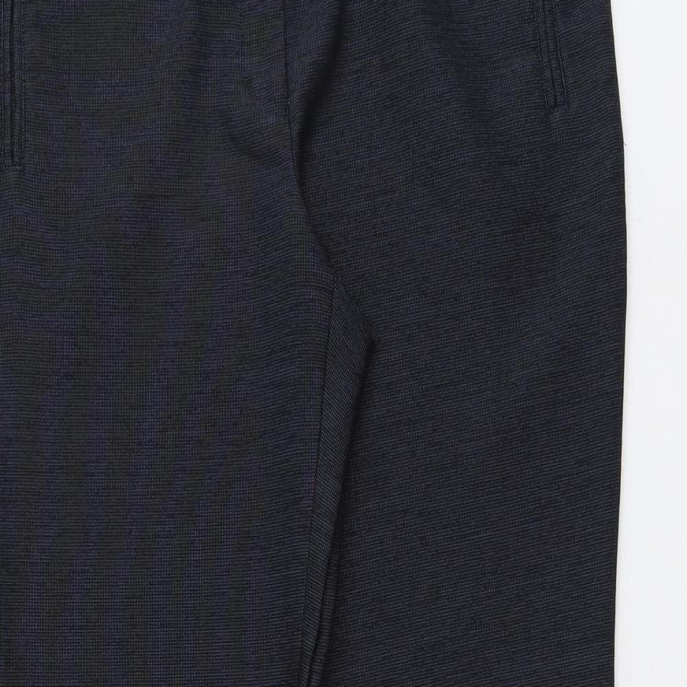 NEXT Womens Blue Polyester Dress Pants Trousers Size 12 L30 in Regular Button