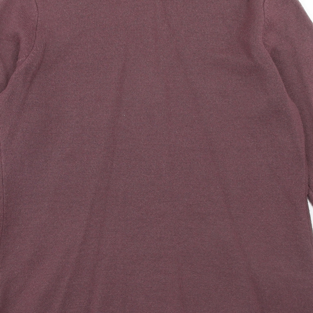 Hawkshead Womens Purple V-Neck Acrylic Cardigan Jumper Size 12