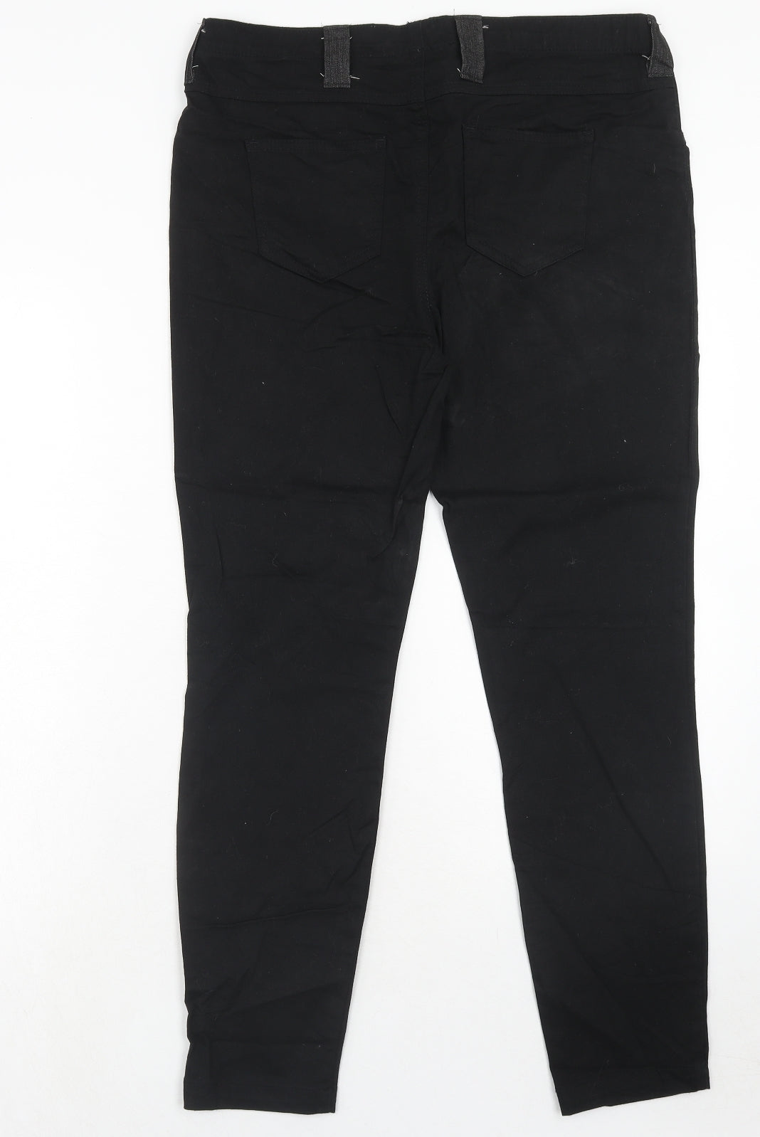 Preworn Womens Black Cotton Skinny Jeans Size 12 Regular