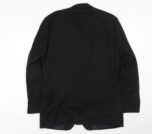 Daniel Grahame Mens Black Polyester Jacket Suit Jacket Size 40 Regular