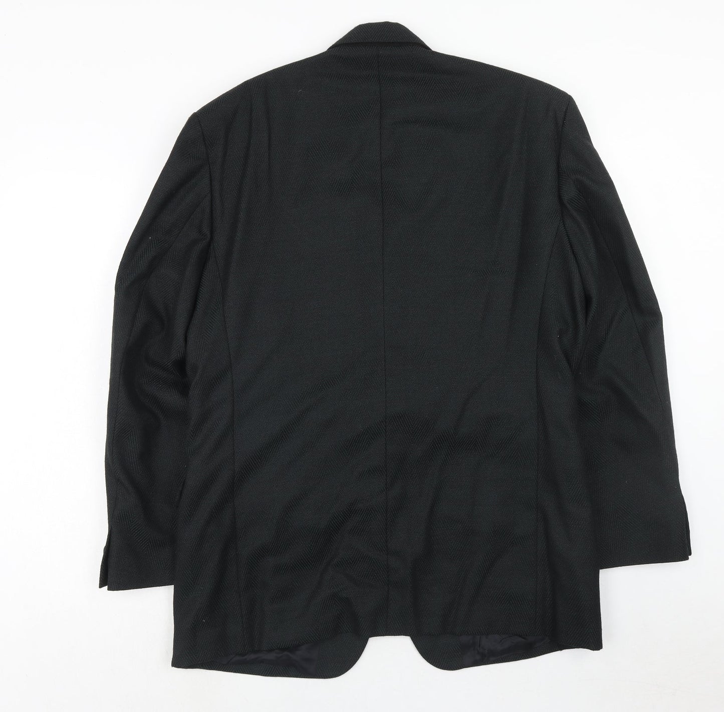 James Barry Mens Black Polyester Jacket Suit Jacket Size 42 Regular