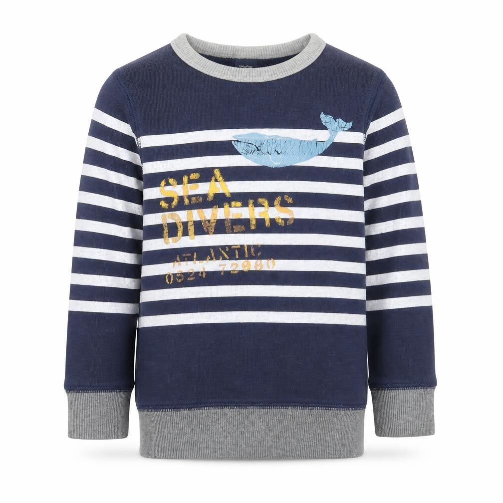 Gap Boys Blue Striped Cotton Pullover Sweatshirt Size 3XL Pullover - Sea Divers