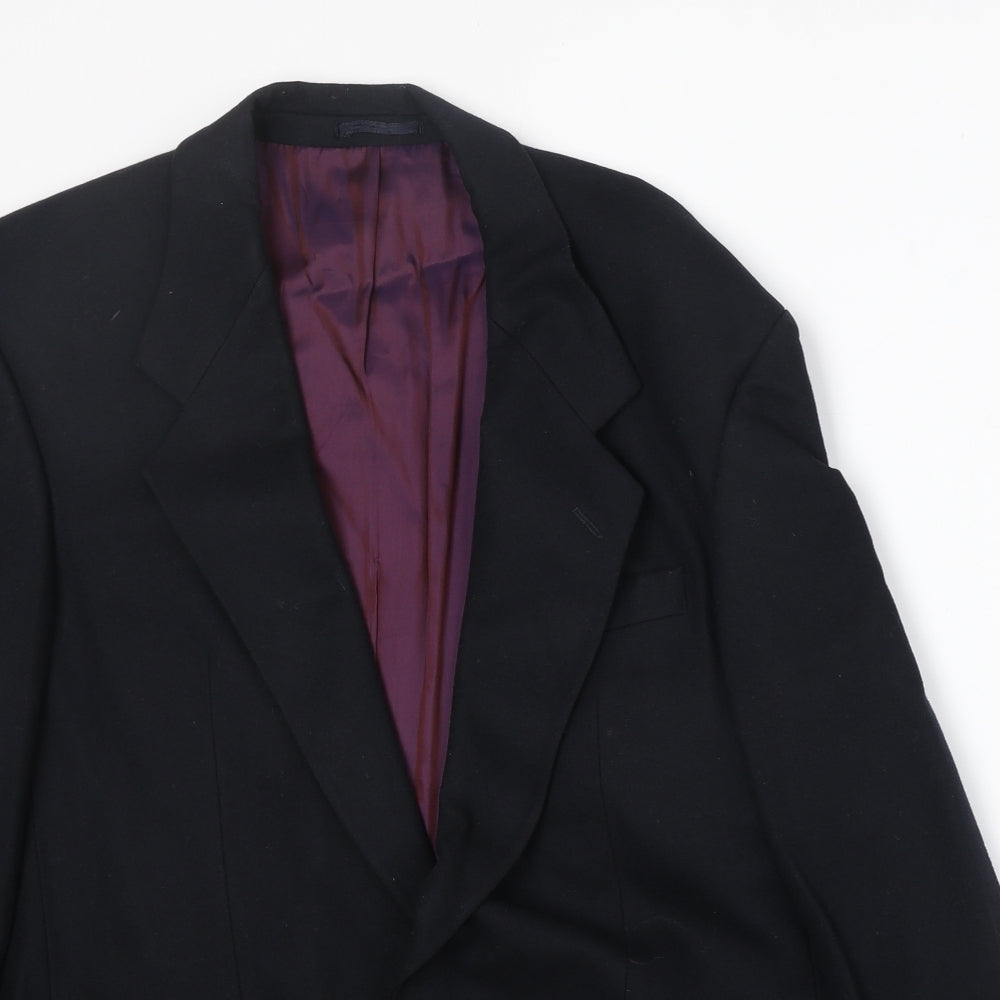 Marks and Spencer Mens Black Wool Jacket Suit Jacket Size 38 Regular