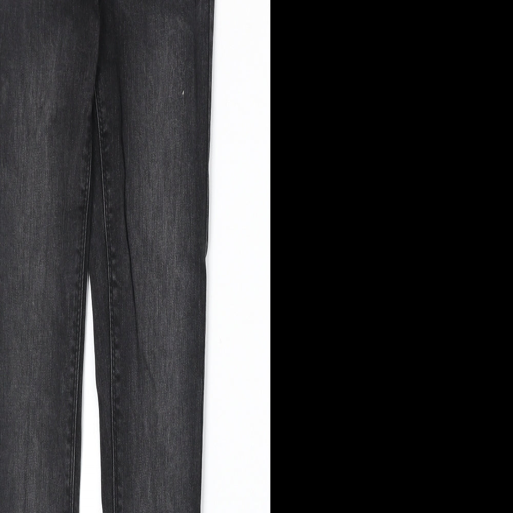 Denim & Co. Womens Black Cotton Skinny Jeans Size 8 Regular Zip