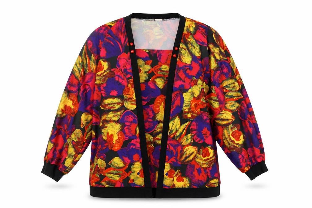 Va Rit Womens Multicoloured Geometric Polyester Basic Blouse Size L Square Neck - Twin Set