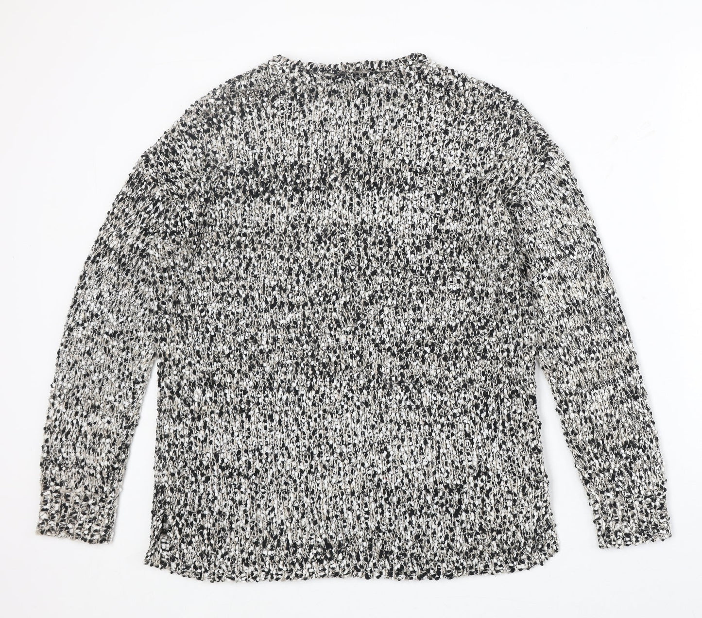 Papaya Womens Grey V-Neck Polyester Pullover Jumper Size M