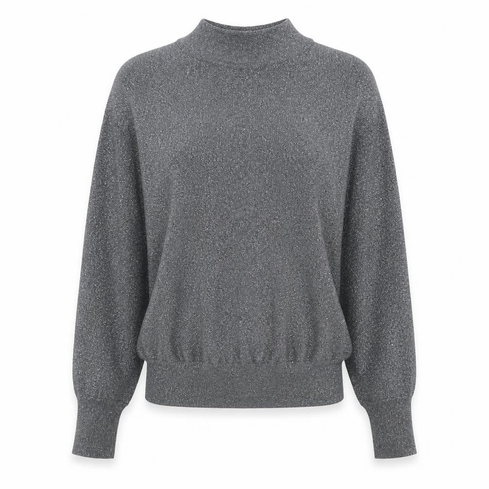 Marks and Spencer Womens Silver Round Neck Polyester Pullover Jumper Size S