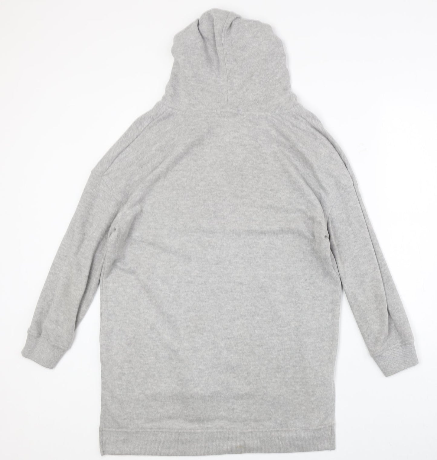 MiM Womens Grey Polyester Pullover Hoodie Size L Pullover