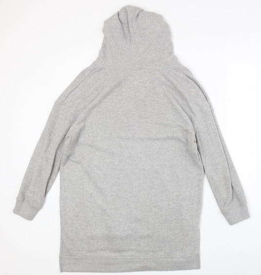 MiM Womens Grey Polyester Pullover Hoodie Size L Pullover