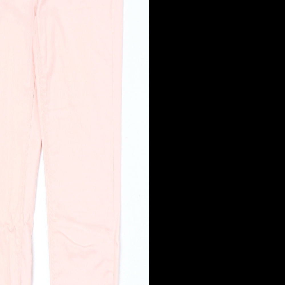 Dorothy Perkins Womens Pink Cotton Skinny Jeans Size 6 Regular Zip