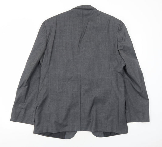 Marks and Spencer Mens Grey Polyester Jacket Blazer Size 42 Regular