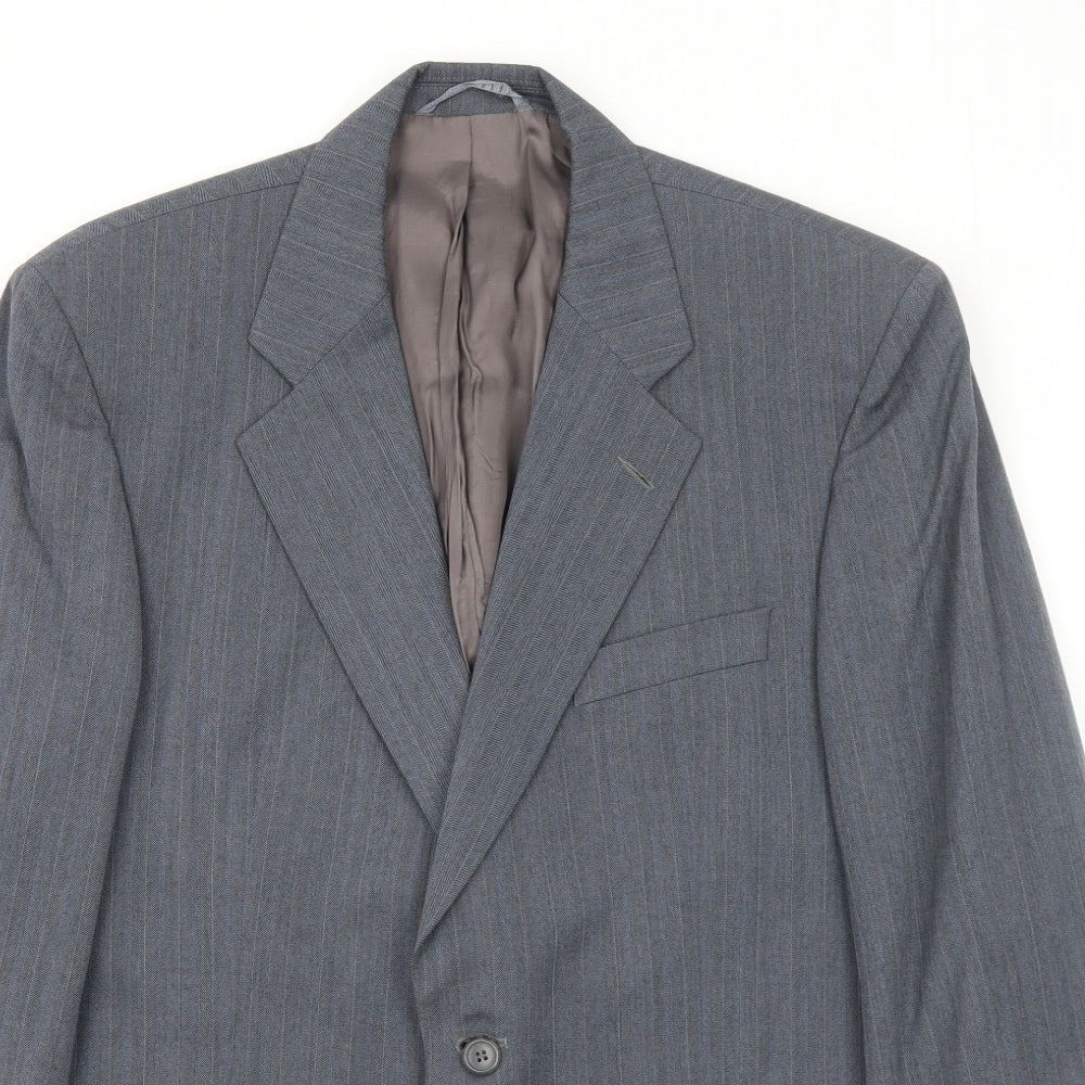 Chatsworth Mens Grey Wool Jacket Suit Jacket Size 44 Regular