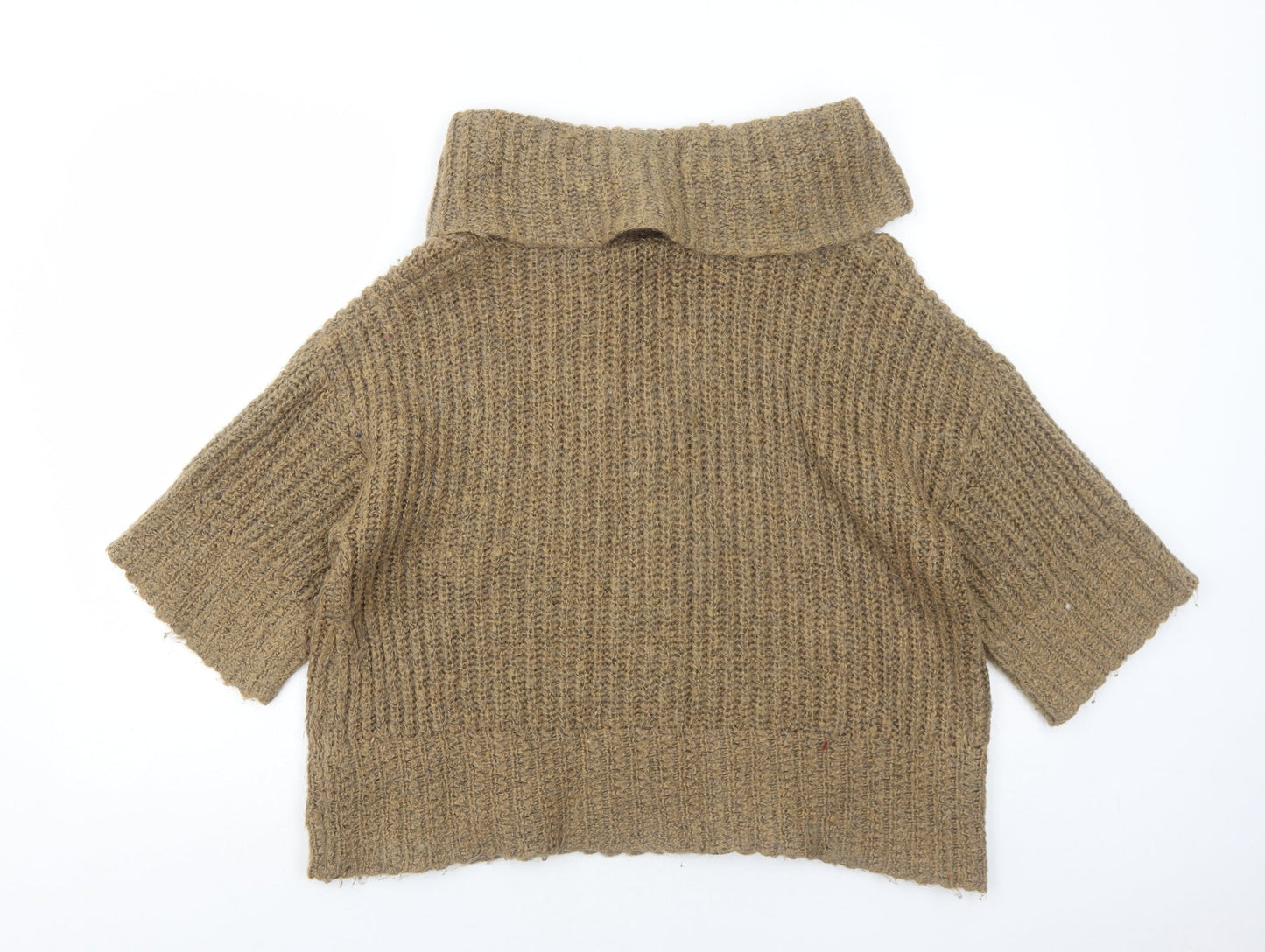 Marks and Spencer Womens Brown Roll Neck Acrylic Pullover Jumper Size 12