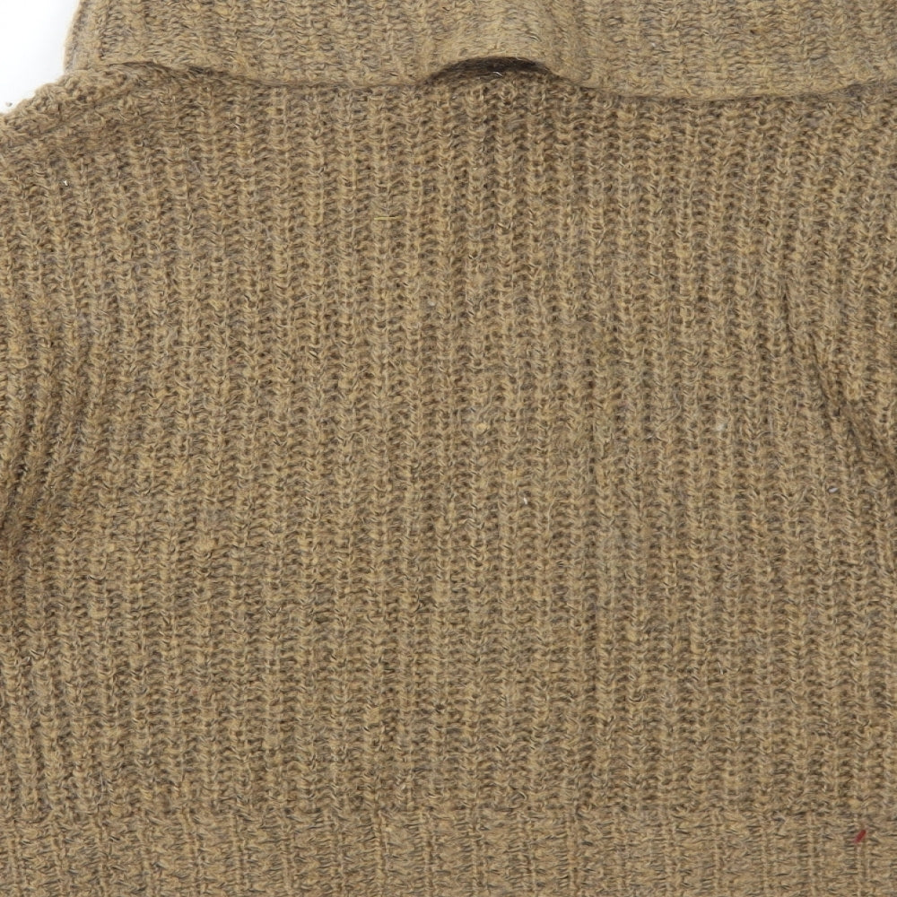 Marks and Spencer Womens Brown Roll Neck Acrylic Pullover Jumper Size 12