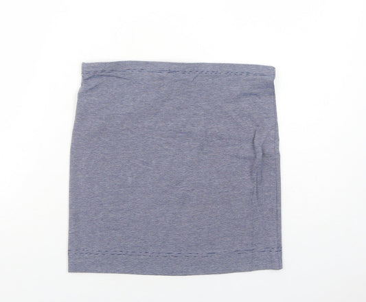 H&M Womens Blue Striped Cotton Bandage Skirt Size S