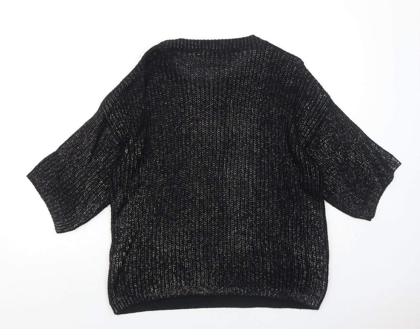 Dorothy Perkins Womens Black Round Neck Acrylic Pullover Jumper Size M