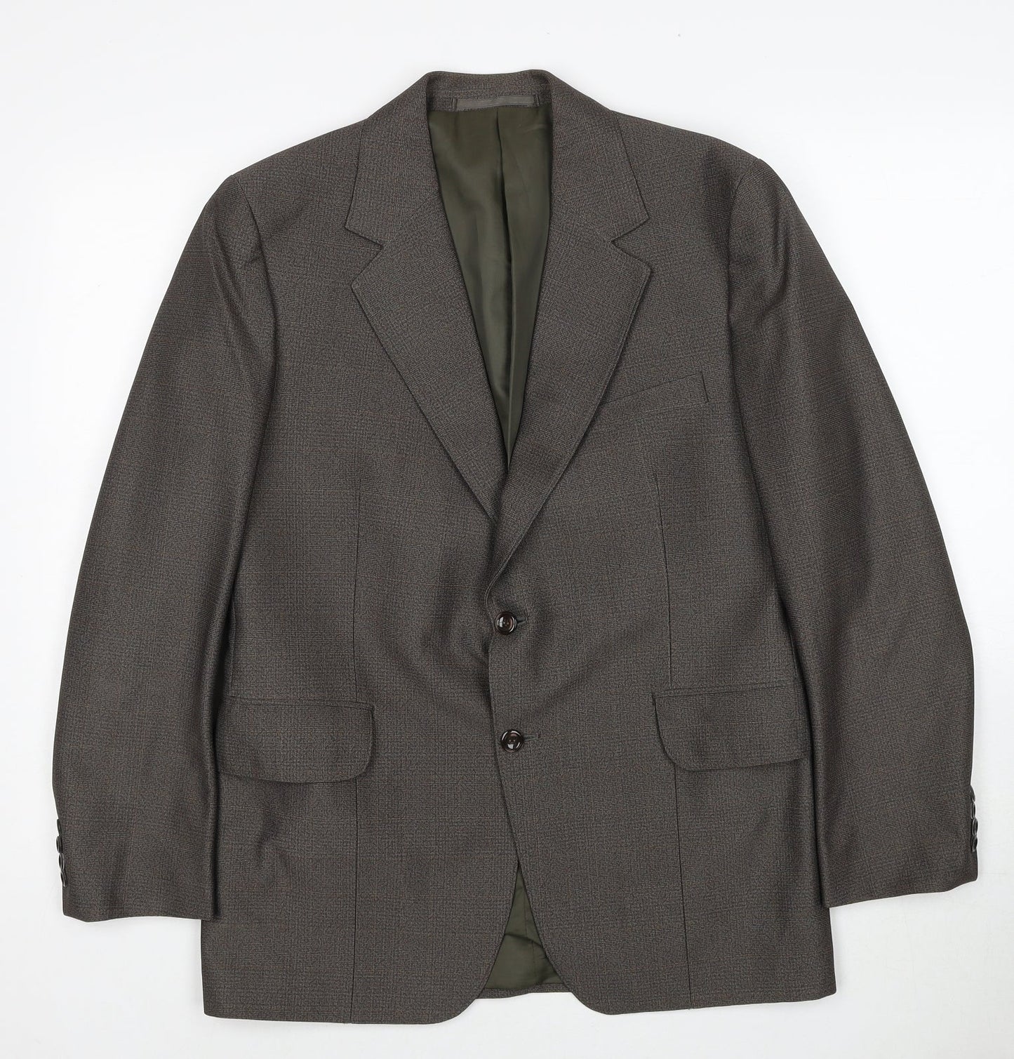 Lirella Mens Grey Polyester Jacket Suit Jacket Size 38 Regular