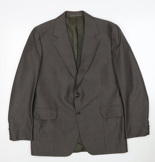 Lirella Mens Grey Polyester Jacket Suit Jacket Size 38 Regular