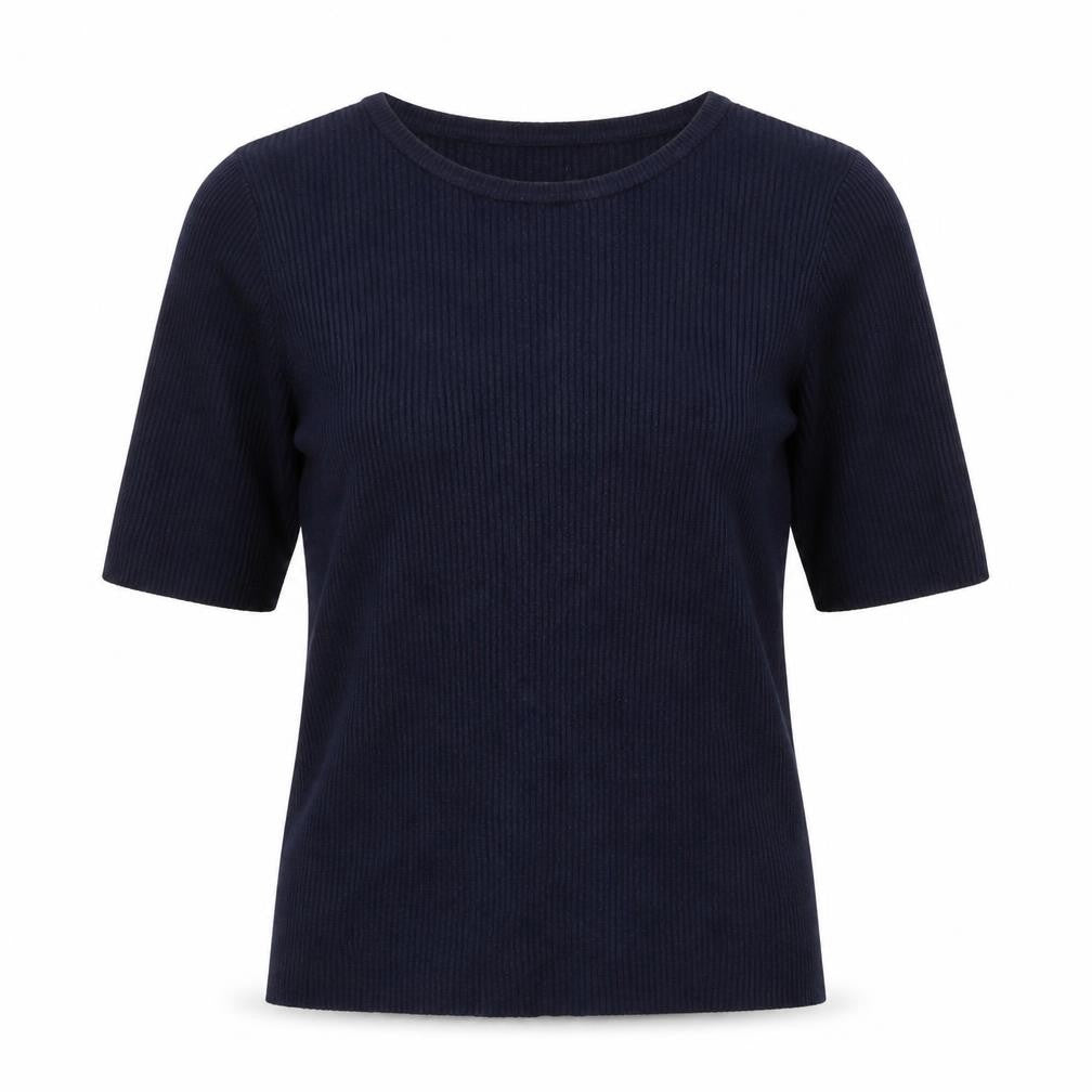 Marks and Spencer Womens Blue Round Neck Viscose Pullover Jumper Size 12