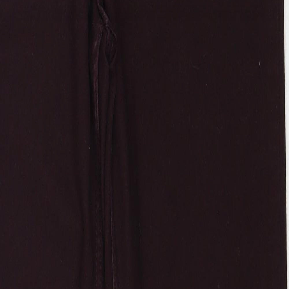 H&M Womens Red Cotton Skinny Jeans Size 12 Regular Zip
