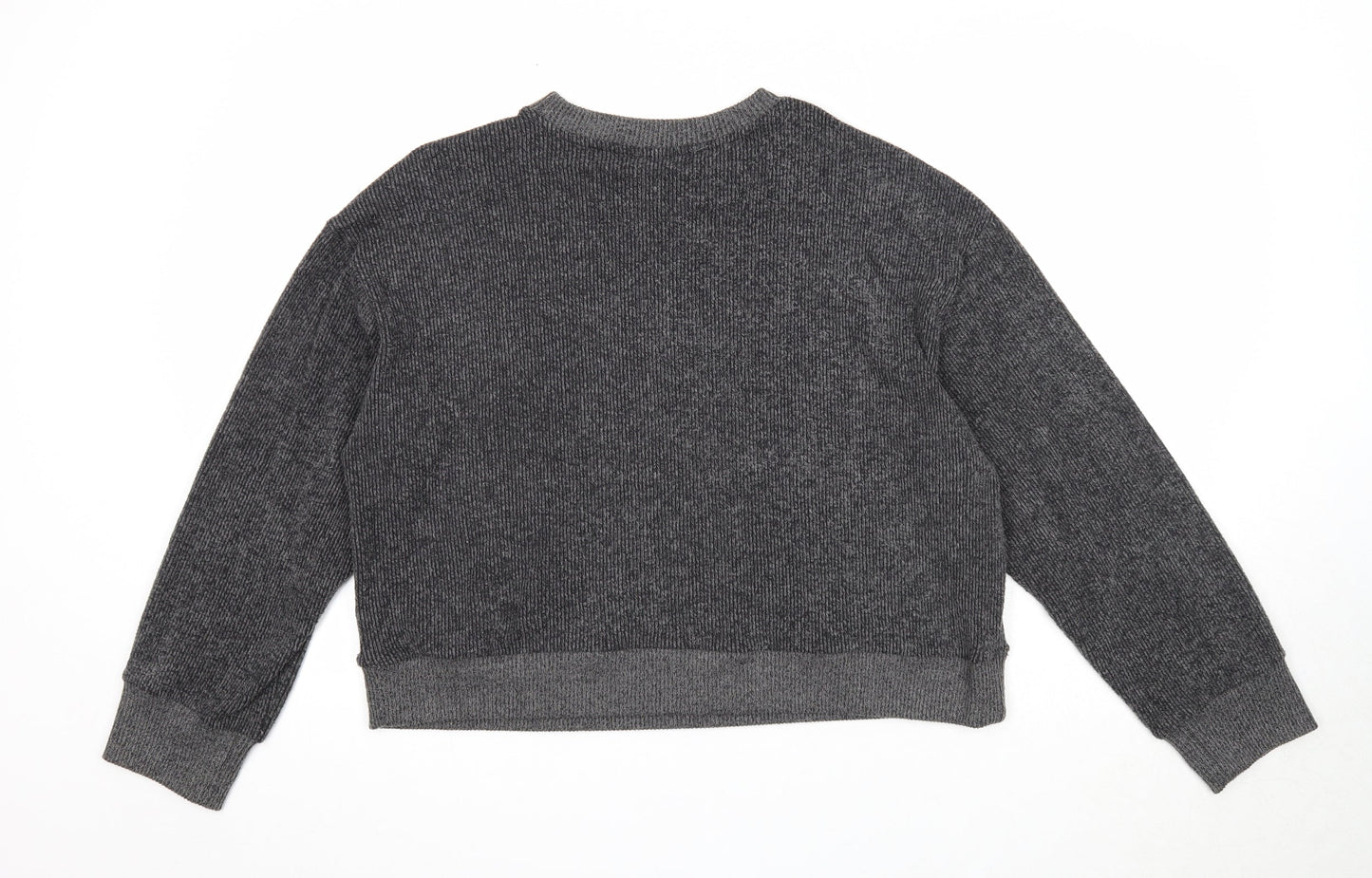 Zara Womens Grey Round Neck Polyester Pullover Jumper Size L
