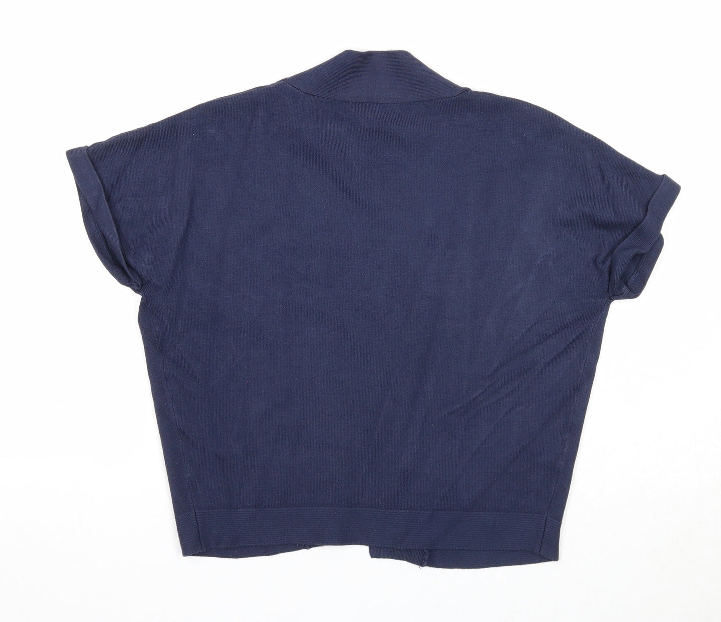 Papaya Womens Blue V-Neck Viscose Cardigan Jumper Size 8