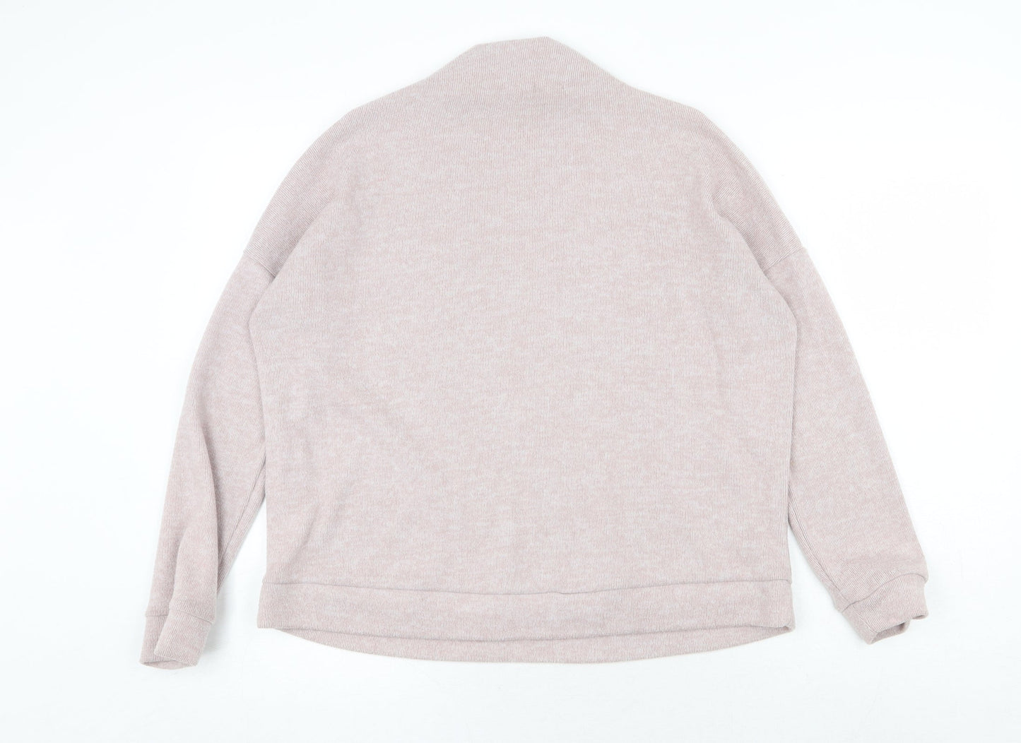 New Look Womens Pink Mock Neck Polyester Pullover Jumper Size S