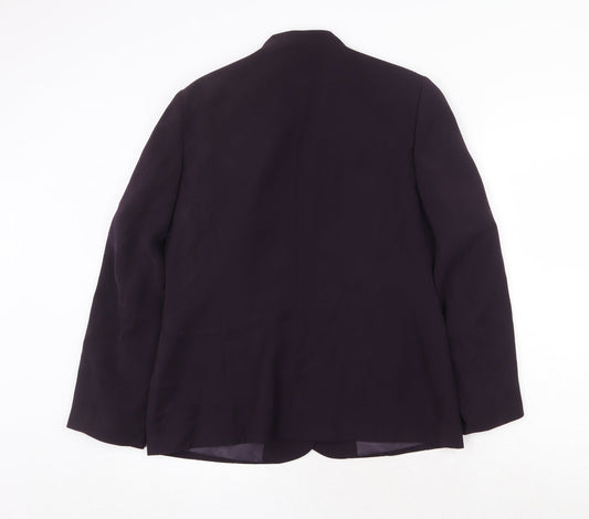 BHS Womens Purple Jacket Blazer Size 14 Button