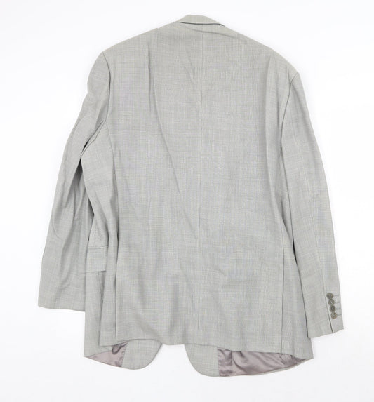 Marks and Spencer Mens Grey Wool Jacket Suit Jacket Size 42 Regular